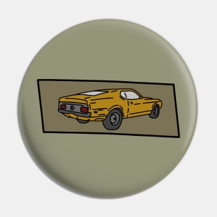 vintage muscle car gift hand drawn Pin