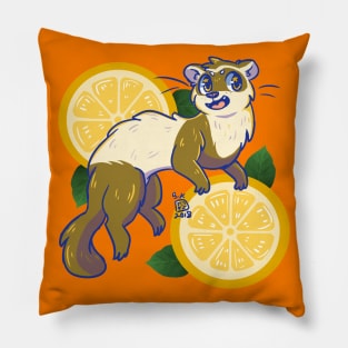 Orange Ferret Splash Pillow