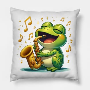 Jazz Frog Pillow