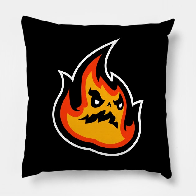 Flame Mascot Pillow by CC0hort