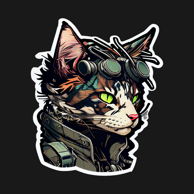 Cyberpunk Cat by M-N-G