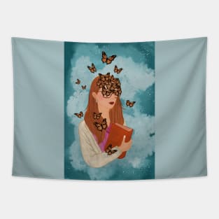 Butterfly girl Tapestry