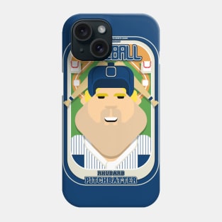 Baseball Blue Pinstripes - Rhubarb Pitchbatter - Sven version Phone Case