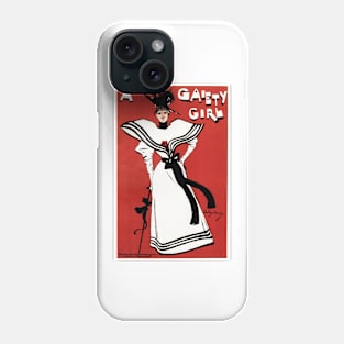 A GAIETY GIRL by Dudley Hardy c1893 Musical Comedy Vintage Theater Play Advertisement Phone Case