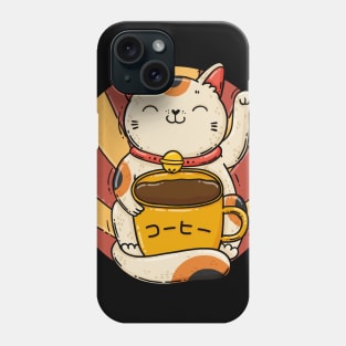 Coffee Maneki Neko Phone Case