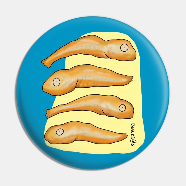 Four little deep fried anchovy Pin by Snacks At 3