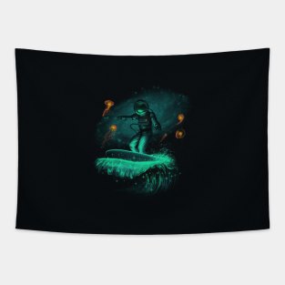 Space night surfer Tapestry