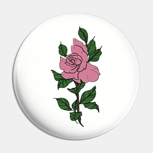 Pink Rose Pin