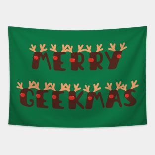 Merry Geeky Reindeer Tapestry