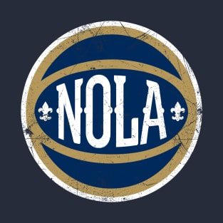 NOLA Retro Ball - Navy T-Shirt
