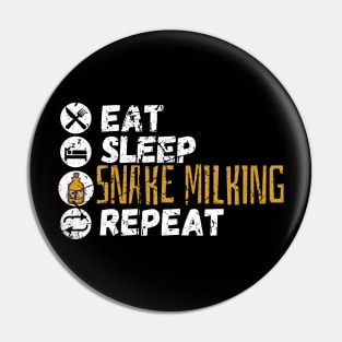 Eat Sleep Snake Milking Repeat Pin