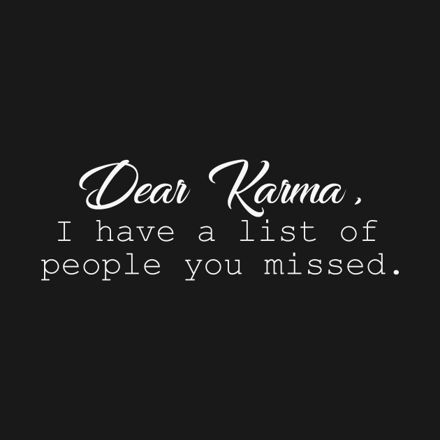 Dear Karma, I have a list of people you missed by alexagagov@gmail.com