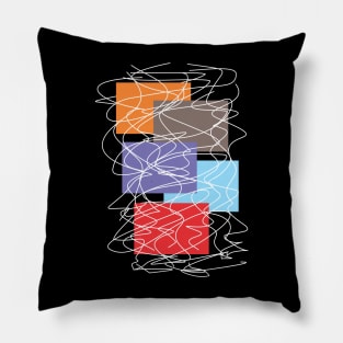 Square Shape with line art Pillow