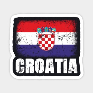 Croatia grunge distressed Flag Magnet