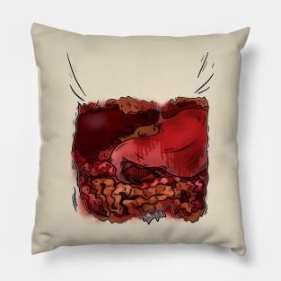 Blood and guts organs Pillow