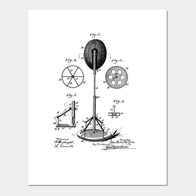 Striking Or Punching Apparatus Vintage Patent Hand Drawing Punch Poster Und Kunst Teepublic De