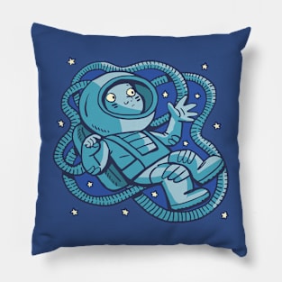 baby cosmonaut looks to the future Pillow