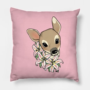 Deer Lily Pillow