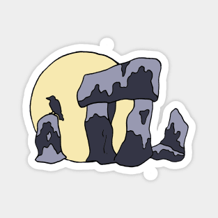 Full moon and standing stones Magnet