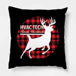 Hvac Tech Xmas Vacation Flannel Pillow