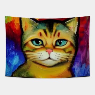 Cat Portrait Tapestry