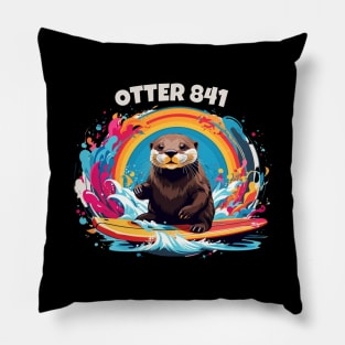 Surfing Otter 841 Otter My Way California Sea Otter Pillow