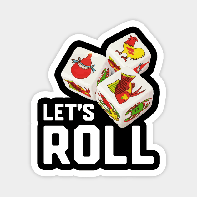 Let's Roll Bau Cua Tom Cua Vietnamese Board Game Magnet by Alex21