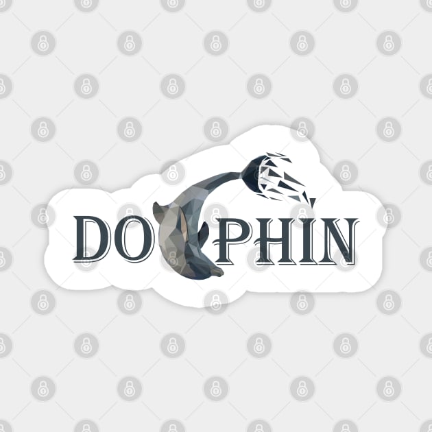 dolphin lowpoly art Magnet by Amartwork