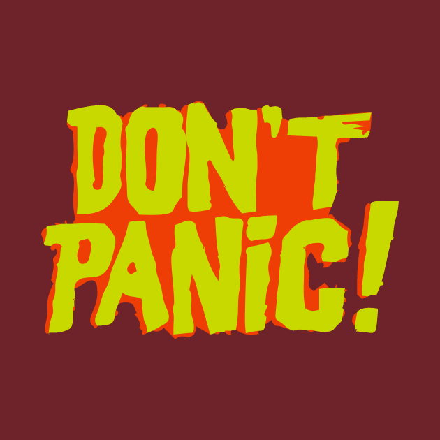 Don't Panic! | Yellow on Orange Clashing Font by ChristophZombie