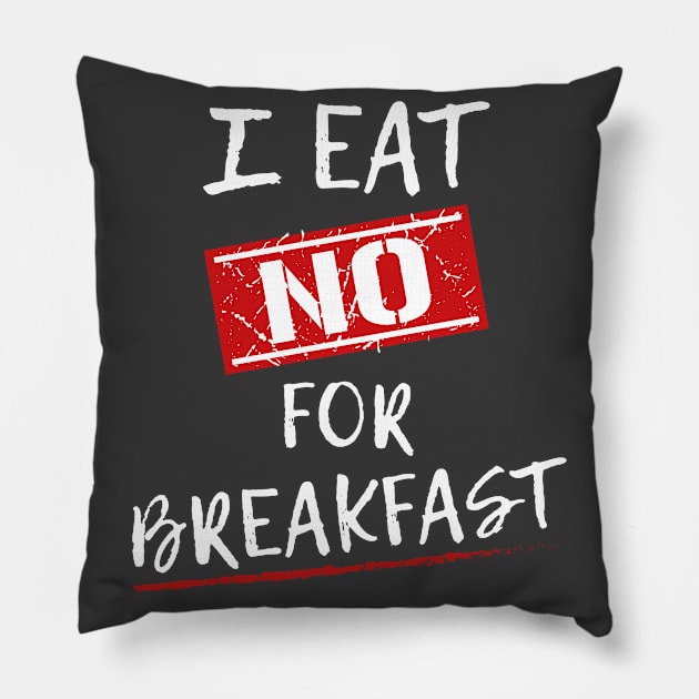 Vice President Kamala Harris I Eat No For Breakfast Quote Pillow by Shop design