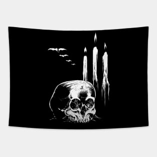 Skull and Candles Tapestry