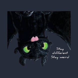 Toothless Upside Down Sticker T-Shirt