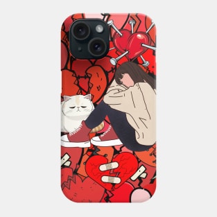 Silent Hurt - Dark Meme, Break Up Artwork Phone Case