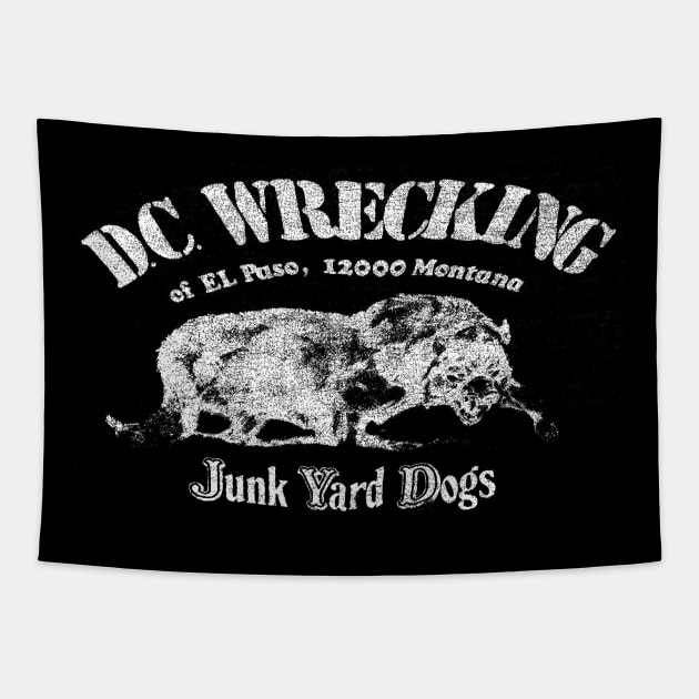 Vintage wrecking junk yard dogs Tapestry by SUNBOAS