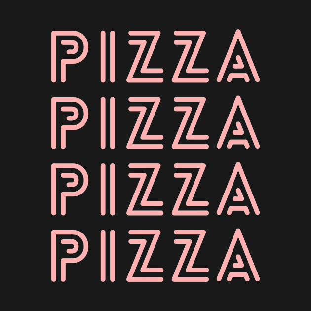 Pizza Text Design in Pink by BloomingDiaries