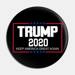 Trump 2020 US President Election Keep America Great T-Shirt Pin