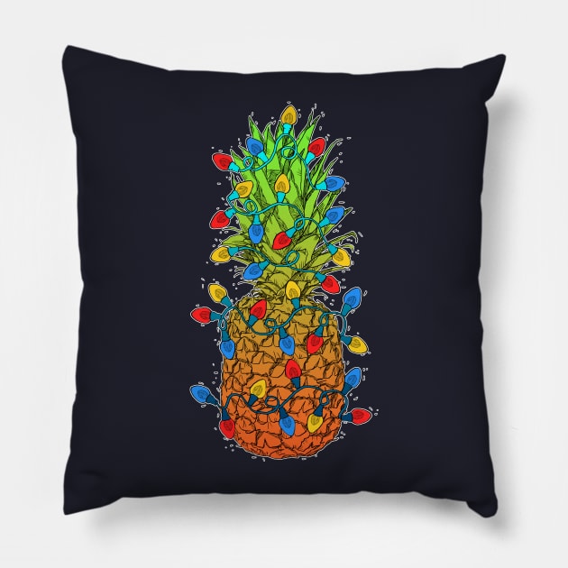 Pineapple Christmas Pillow by Topotopo