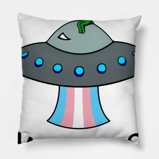 Transgalactic Trans Pride Alien Pillow