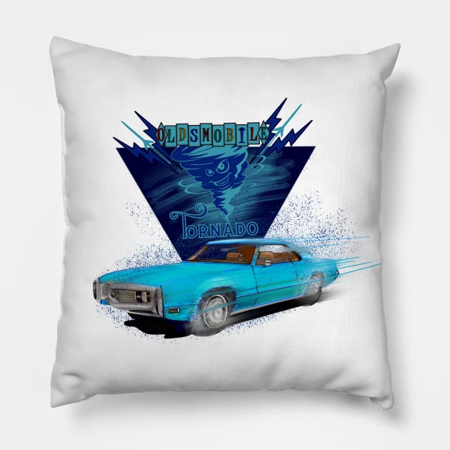 Vintage_Tornado_Car Pillow by MotorManiac