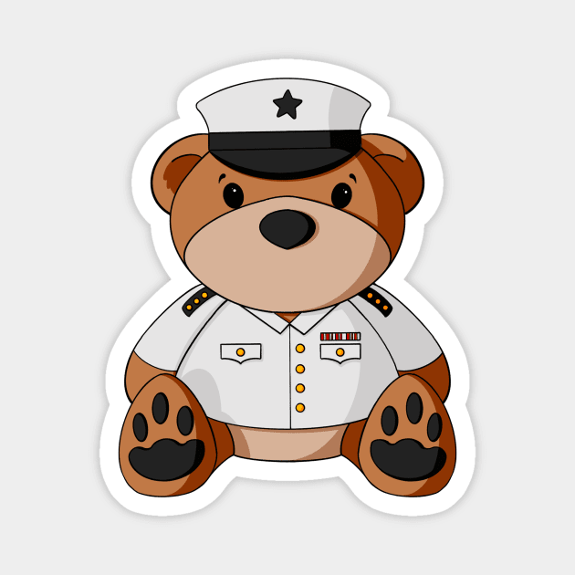 Marine Teddy Bear Magnet by Alisha Ober Designs