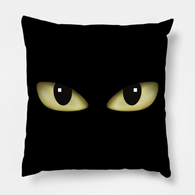 cat's eyes  drawing Pillow by maredesign90