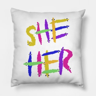 Worm on a string pronouns Pillow