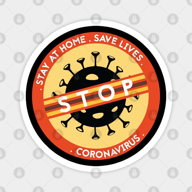 Stop coronavirus 2 Magnet by grafart