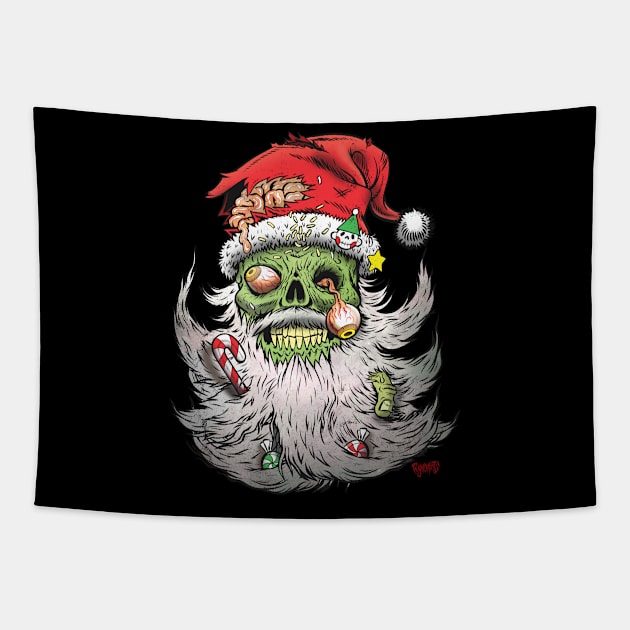 Zombie Santa Tapestry by RynoArts