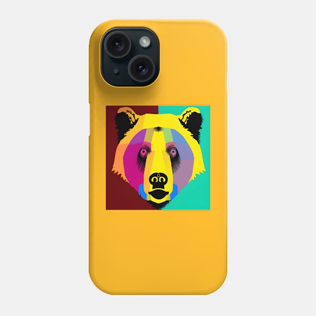 Pop Art Bear Face Phone Case by Chance Two Designs