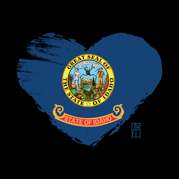 U.S. State - I Love Idaho - Idaho Flag by ArtProjectShop