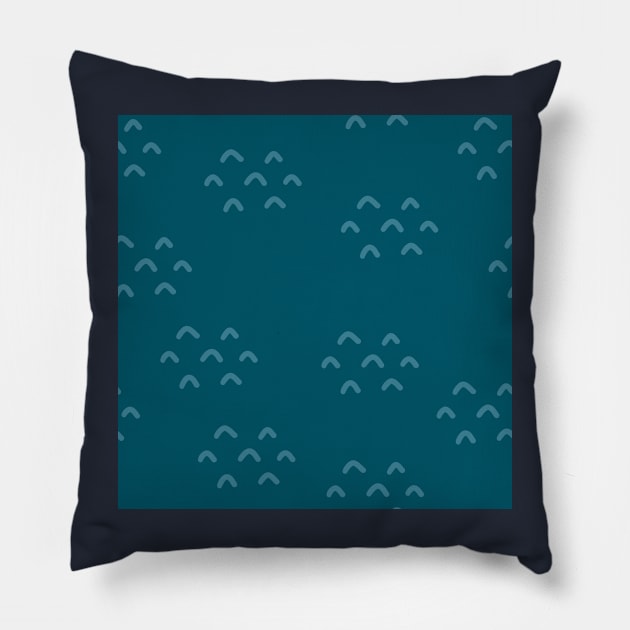 Turquoise Arrow Pattern Pillow by ontheoutside