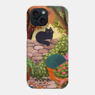 Cat in the garden Phone Case