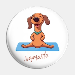 cute wiener dog doing yoga namaste Pin