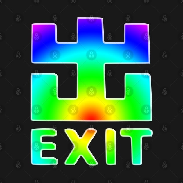 EXIT Sign Raver Look by badlydrawnbabe